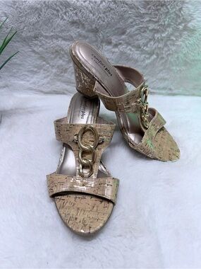 Comfort Plus Gold & Cork Look Beach Summer Sandals w/ Wedge Heels Prediction 👡